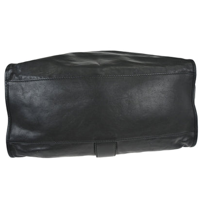 Gucci Black Leather Soft Stirrup Tote Bag