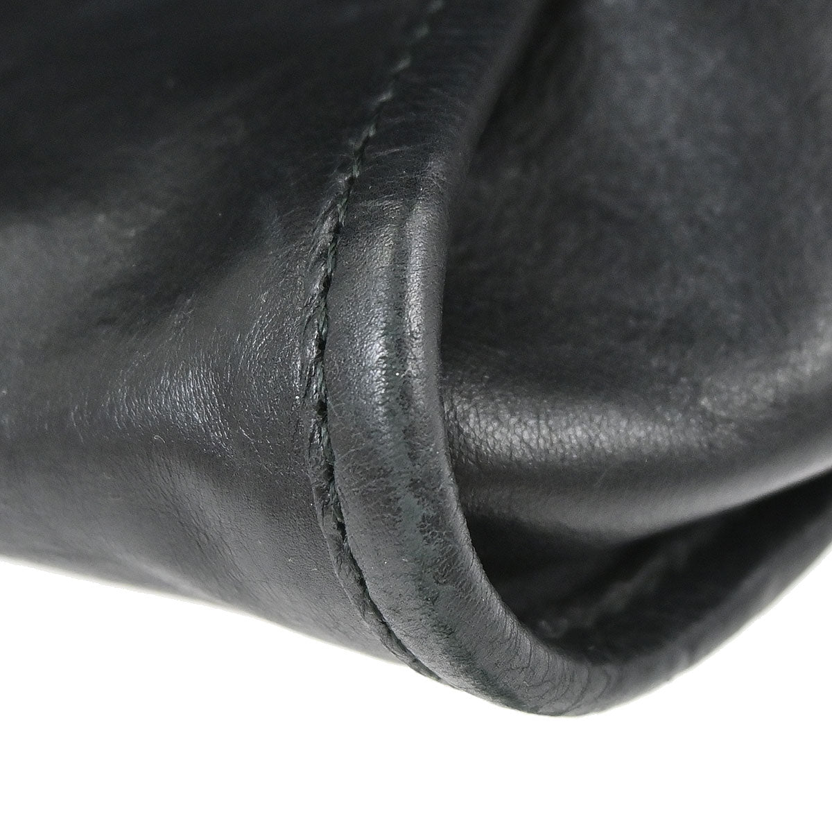 Gucci Black Leather Soft Stirrup Tote Bag