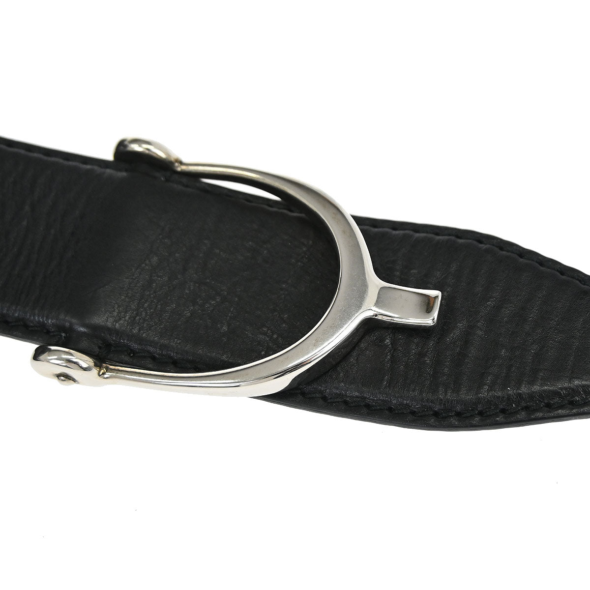 Gucci Black Leather Soft Stirrup Tote Bag