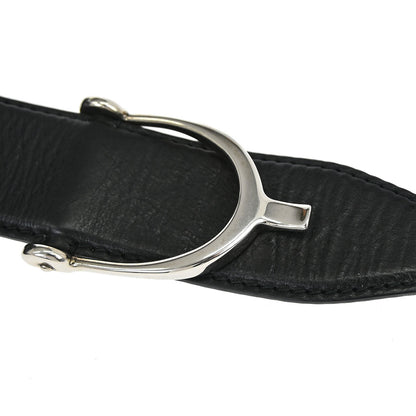 Gucci Black Leather Soft Stirrup Tote Bag