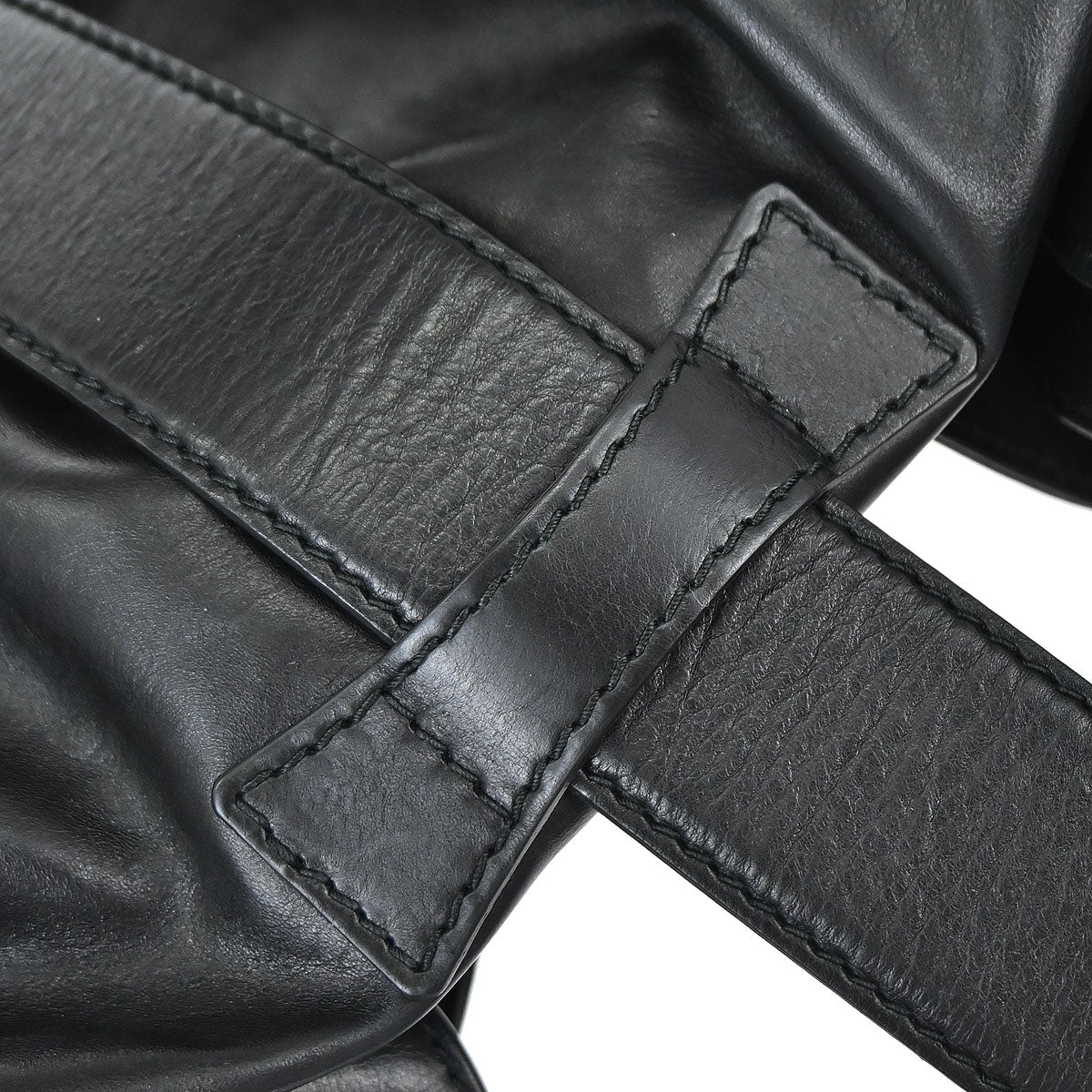 Gucci Black Leather Soft Stirrup Tote Bag