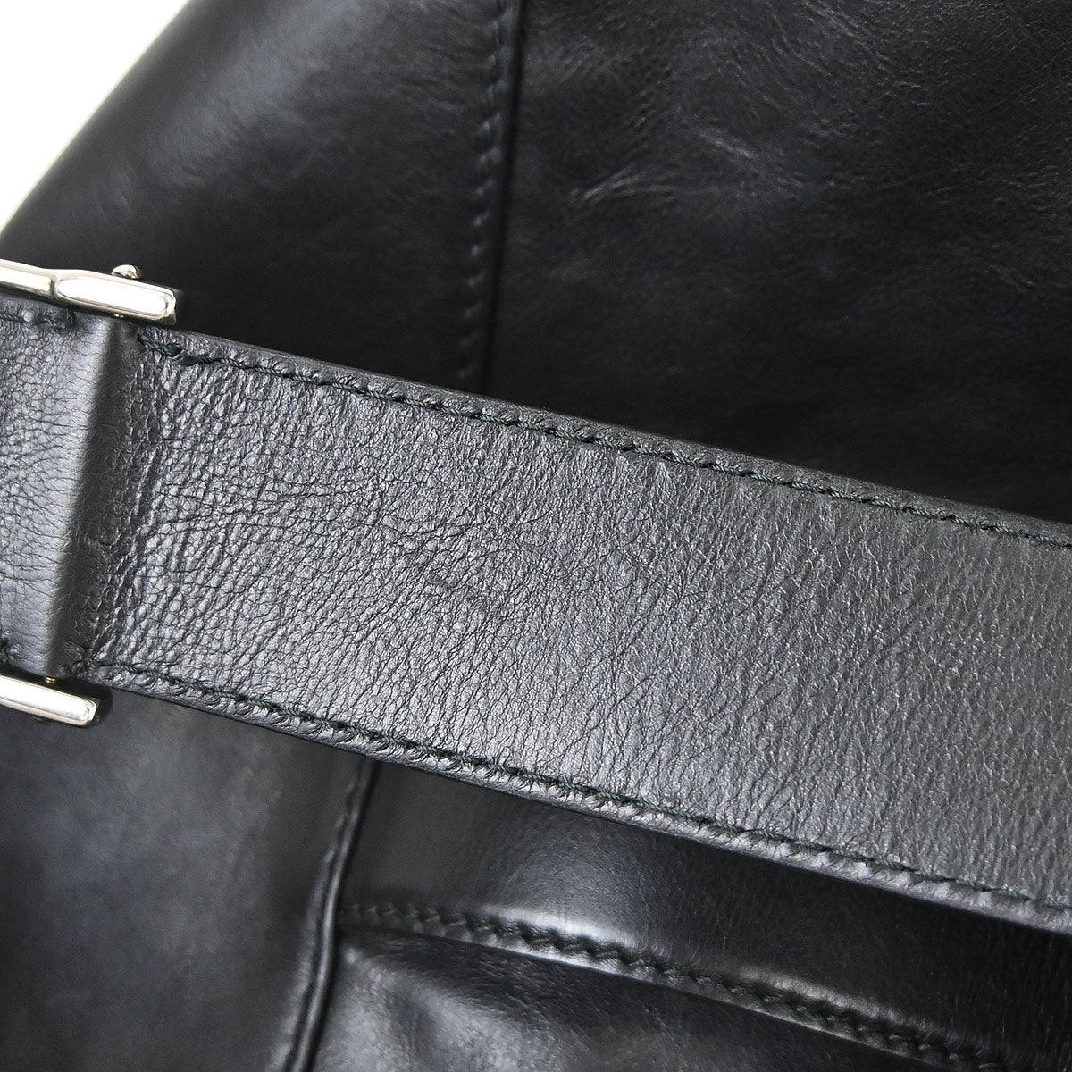 Gucci Black Leather Soft Stirrup Tote Bag