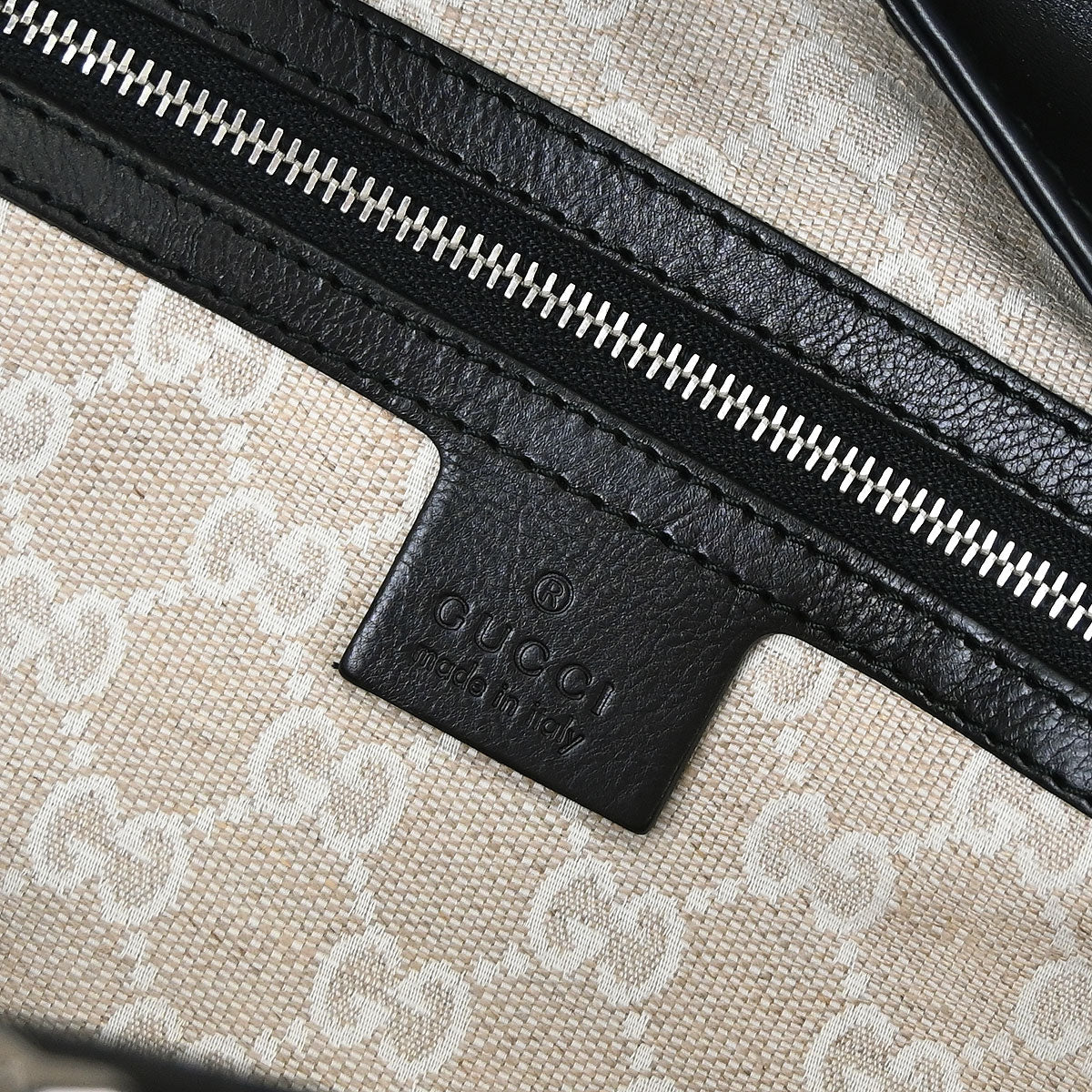 Gucci Black Leather Soft Stirrup Tote Bag