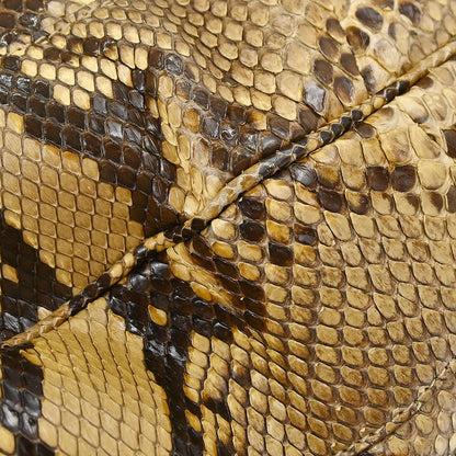 Gucci * Beige Python Bamboo 2way Handbag