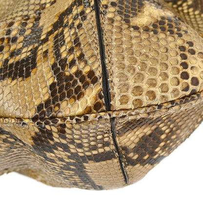 Gucci * Beige Python Bamboo 2way Handbag