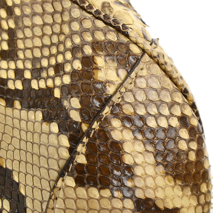 Gucci * Beige Python Bamboo 2way Handbag