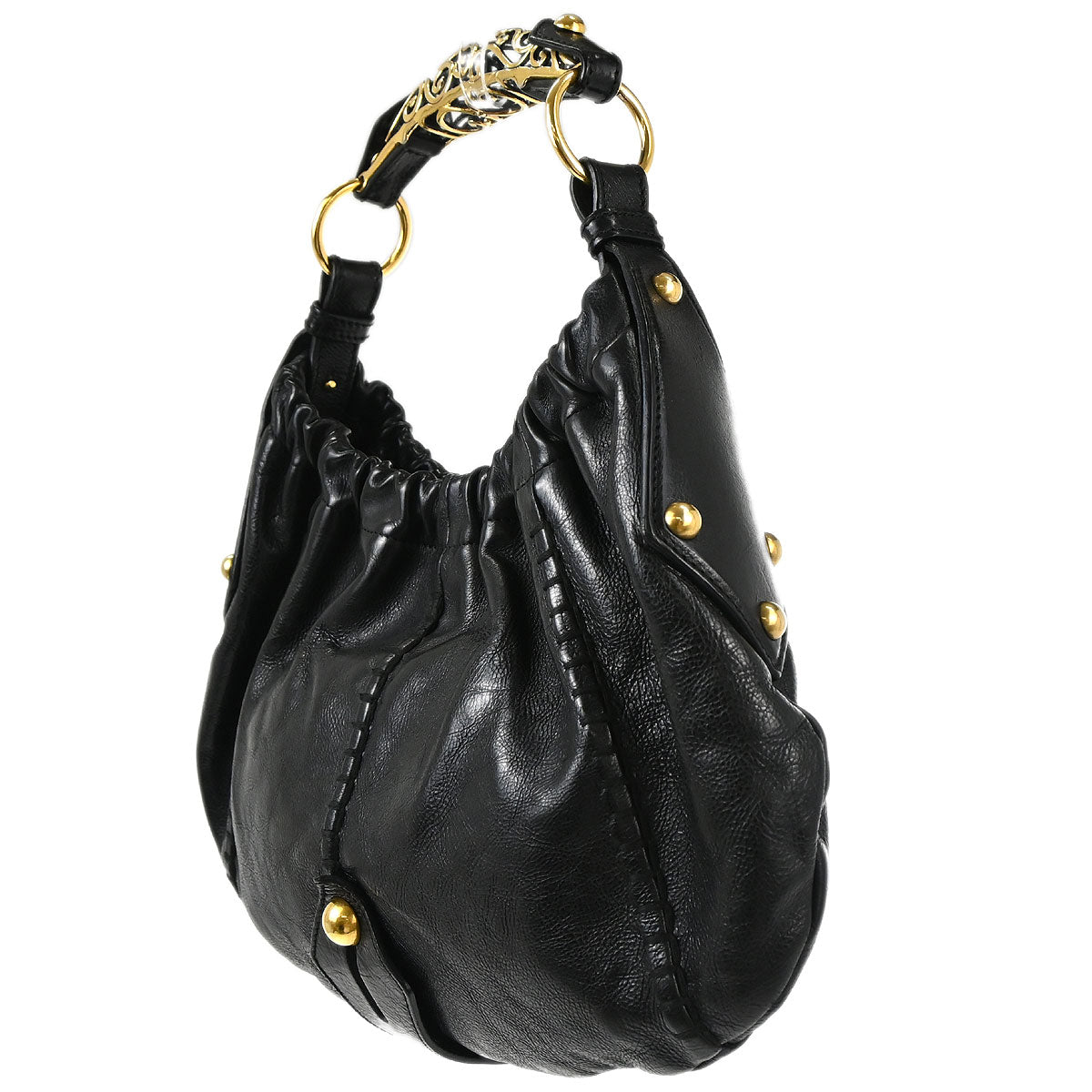 Yves Saint Laurent Black Mombasa Vincennes Handbag