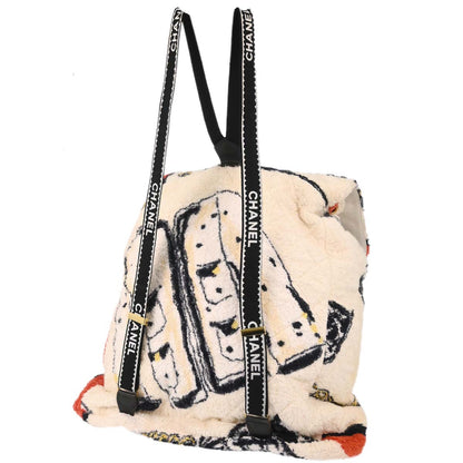 Chanel 1991-1994 White Terry Cloth Backpack '94 Collection