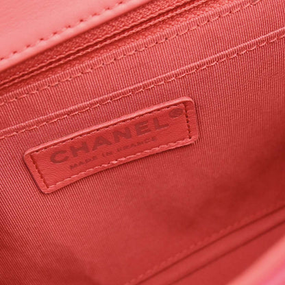Chanel Pink Tweed Patchwork Shoulder Bag