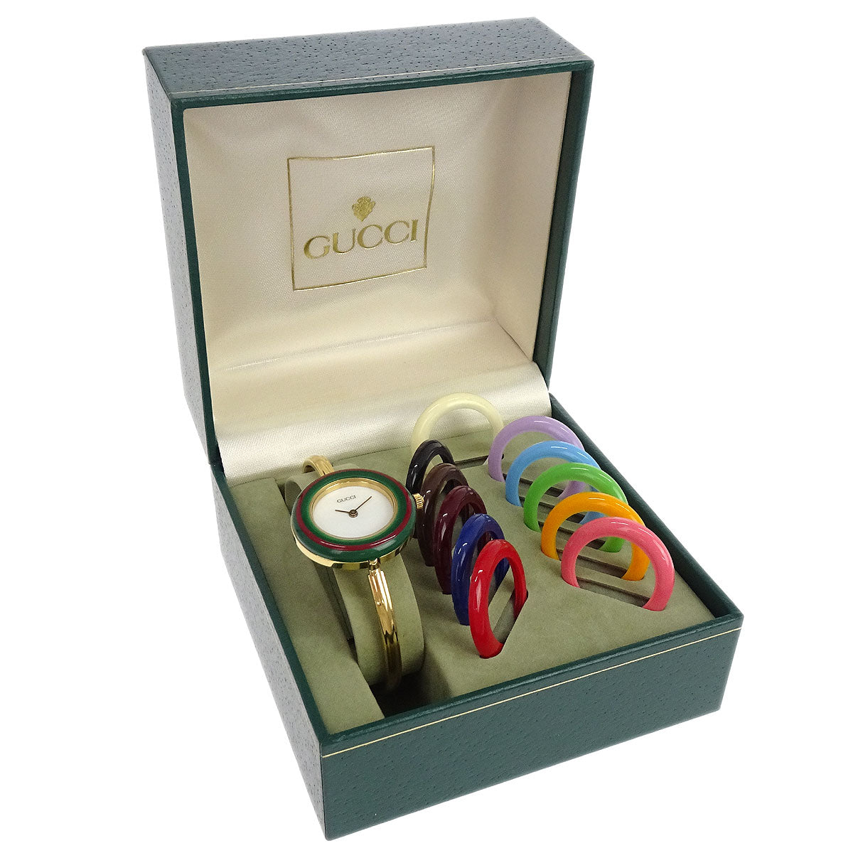 Gucci 11/12.2 Change Bezel Chameleon Quartz Watch SS