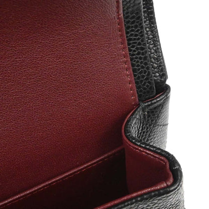 Chanel Black Caviar Skin Medium Classic Double Flap Shoulder Bag