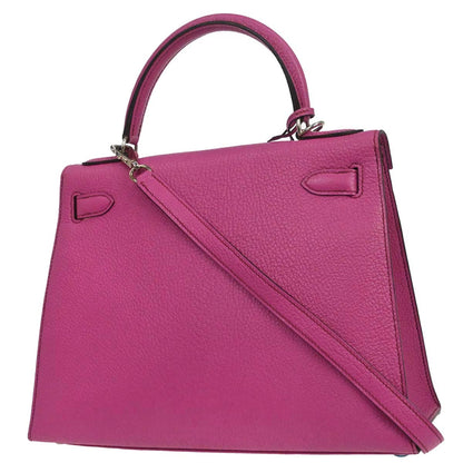 Hermes Fuchsia Coromandel Kelly 28 Sellier 2way Shoulder Handbag