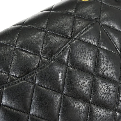 Chanel 2014-2015 Black Lambskin Medium Classic Double Flap Shoulder Bag