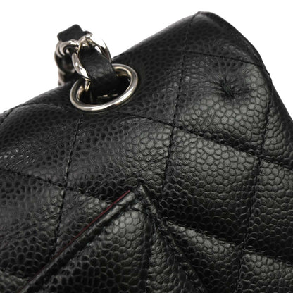 Chanel 2012 Black Caviar Medium Classic Double Flap Shoulder Bag