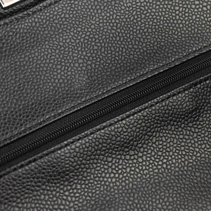 Chanel 2012 Black Caviar Medium Classic Double Flap Shoulder Bag
