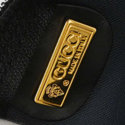 Gucci Black Leather Sherry Line Duffle Handbag