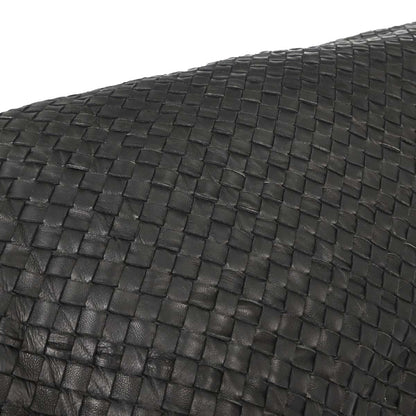 Bottega Veneta * Black Lambskin Crocodile Intrecciato 2way Hobo Handbag