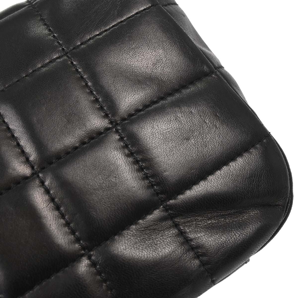 Chanel Black Lambskin Choco Bar Handbag