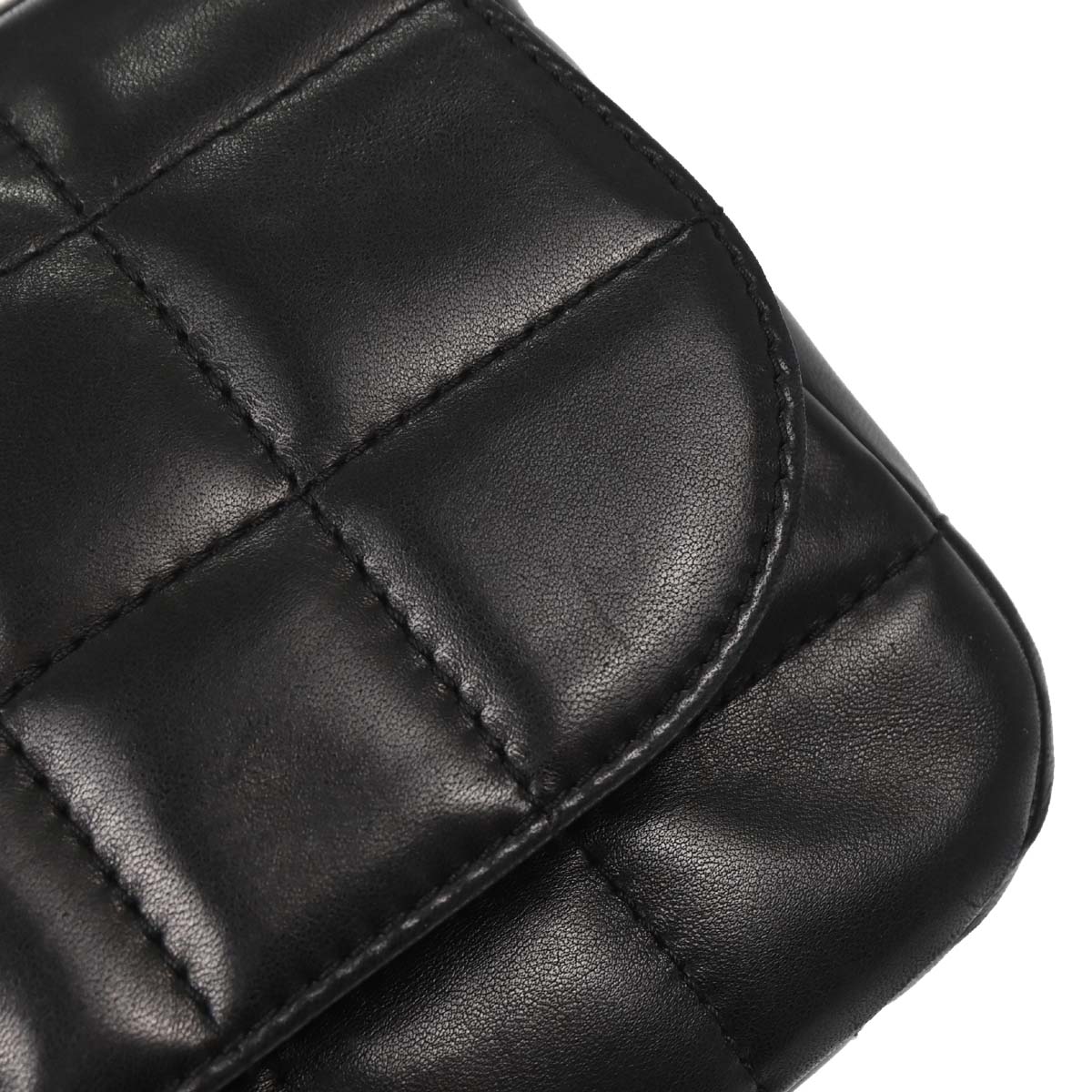 Chanel Black Lambskin Choco Bar Handbag