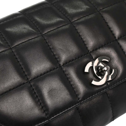 Chanel Black Lambskin Choco Bar Handbag