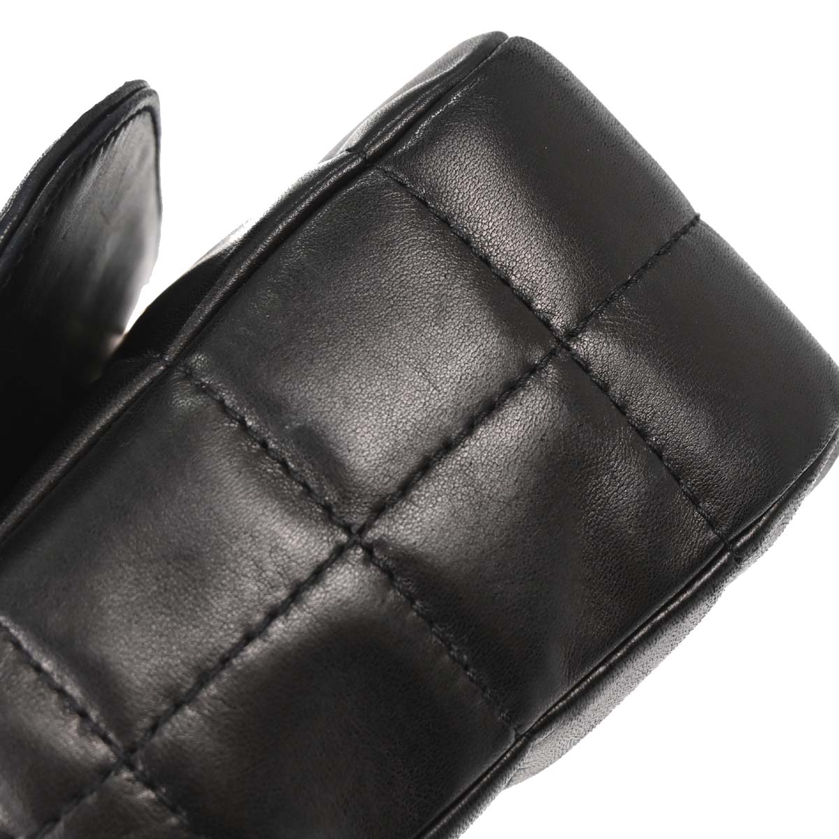 Chanel Black Lambskin Choco Bar Handbag