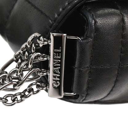 Chanel Black Lambskin Choco Bar Handbag