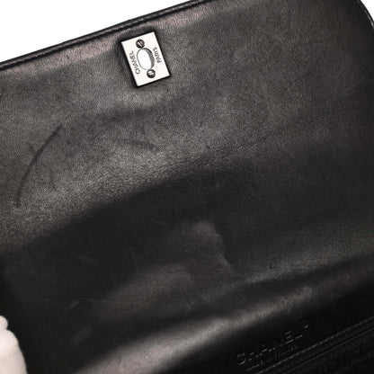 Chanel Black Lambskin Choco Bar Handbag