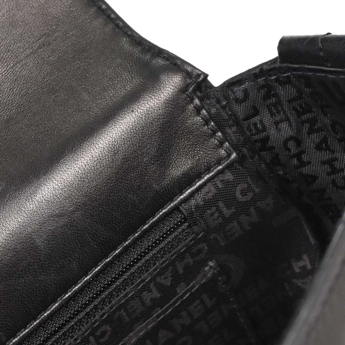 Chanel Black Lambskin Choco Bar Handbag