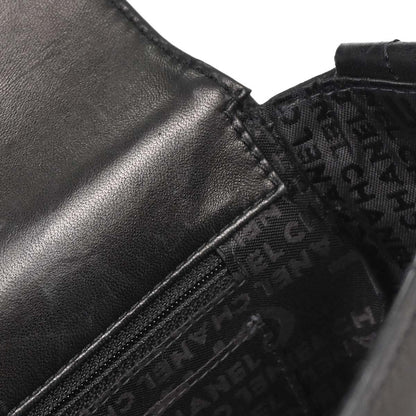 Chanel Black Lambskin Choco Bar Handbag