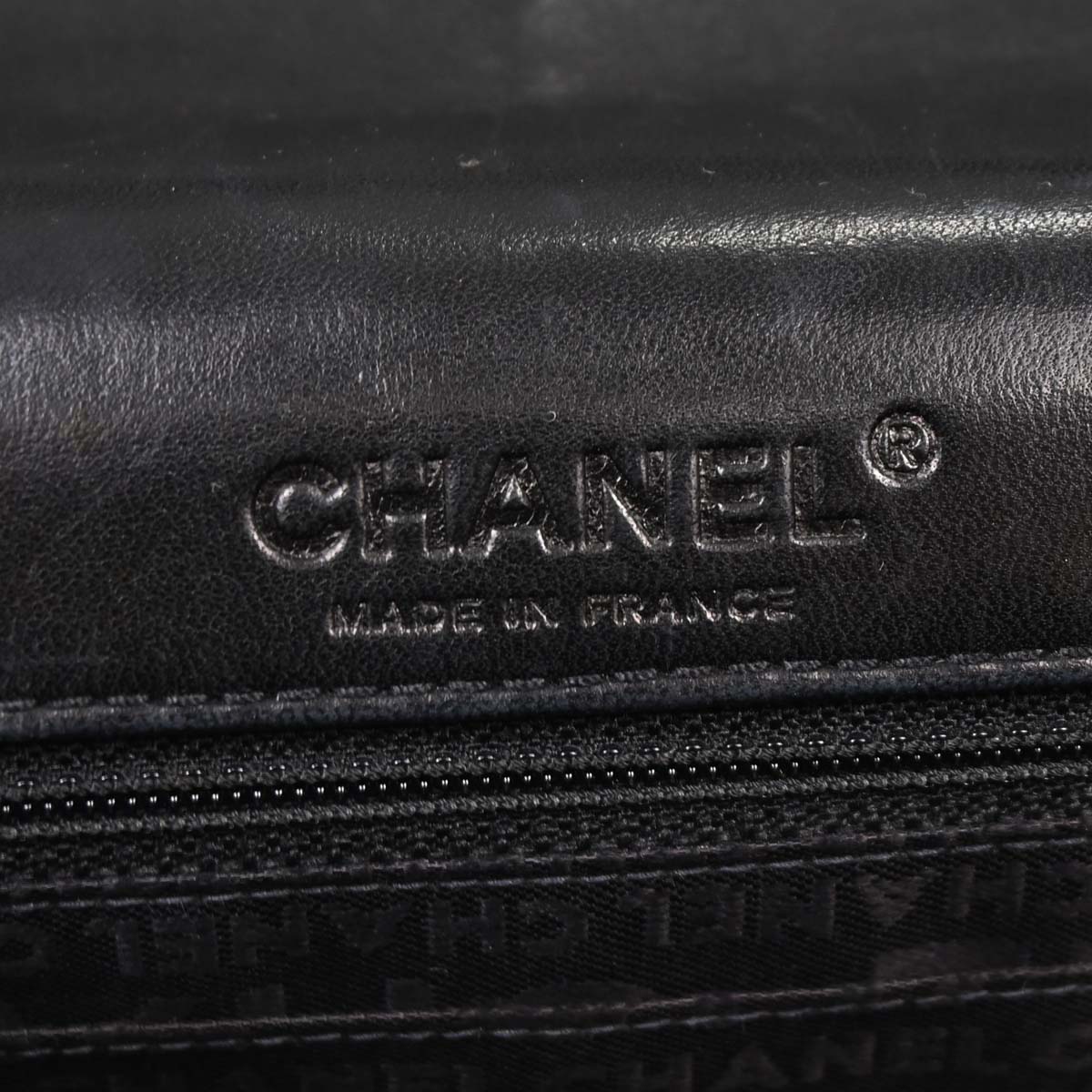 Chanel Black Lambskin Choco Bar Handbag
