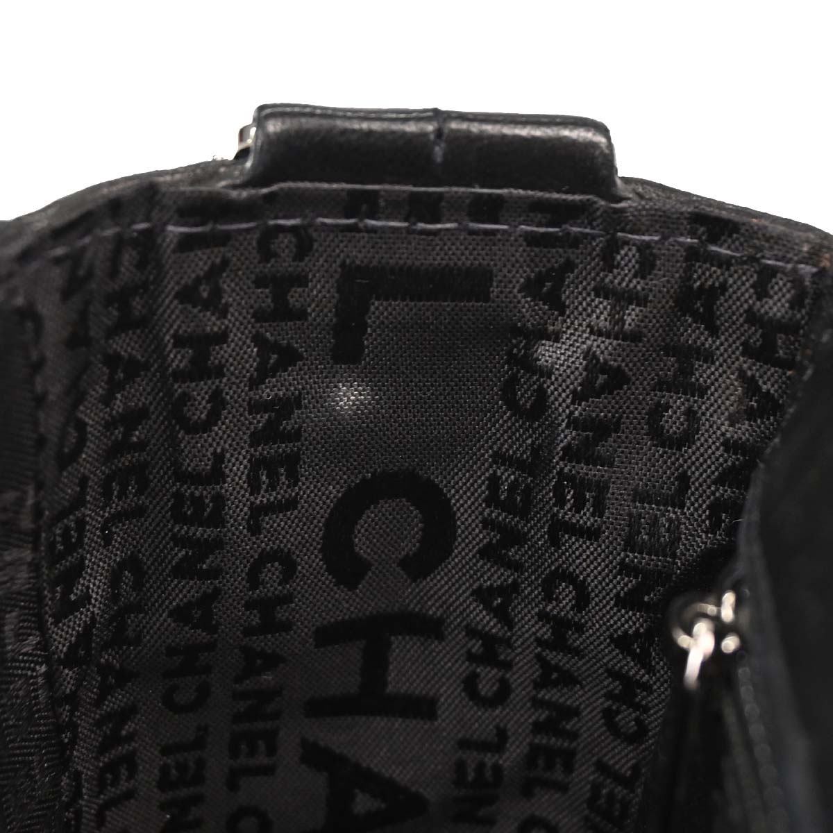 Chanel Black Lambskin Choco Bar Handbag