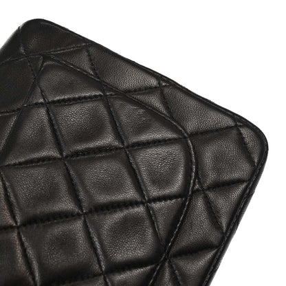 Chanel Black Lambskin Mini Classic Square Flap Shoulder Bag 17
