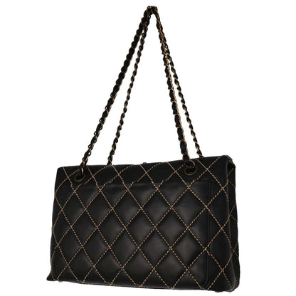 Chanel Black Calfskin Wild Stitch Handbag