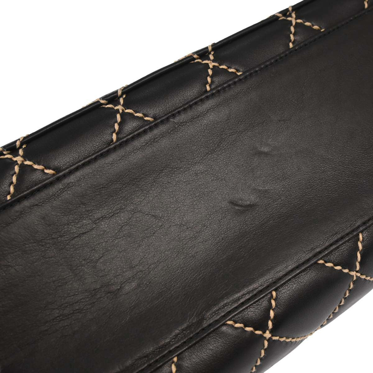 Chanel Black Calfskin Wild Stitch Handbag