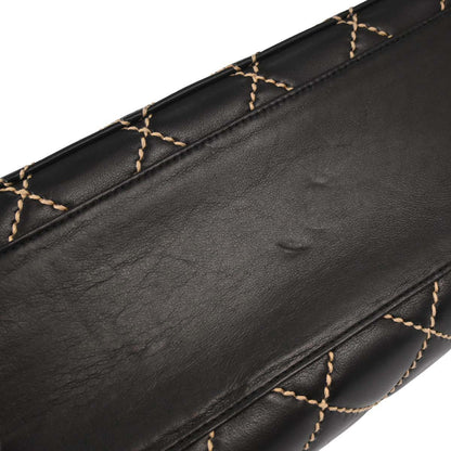 Chanel Black Calfskin Wild Stitch Handbag