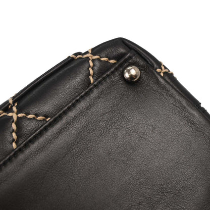 Chanel Black Calfskin Wild Stitch Handbag