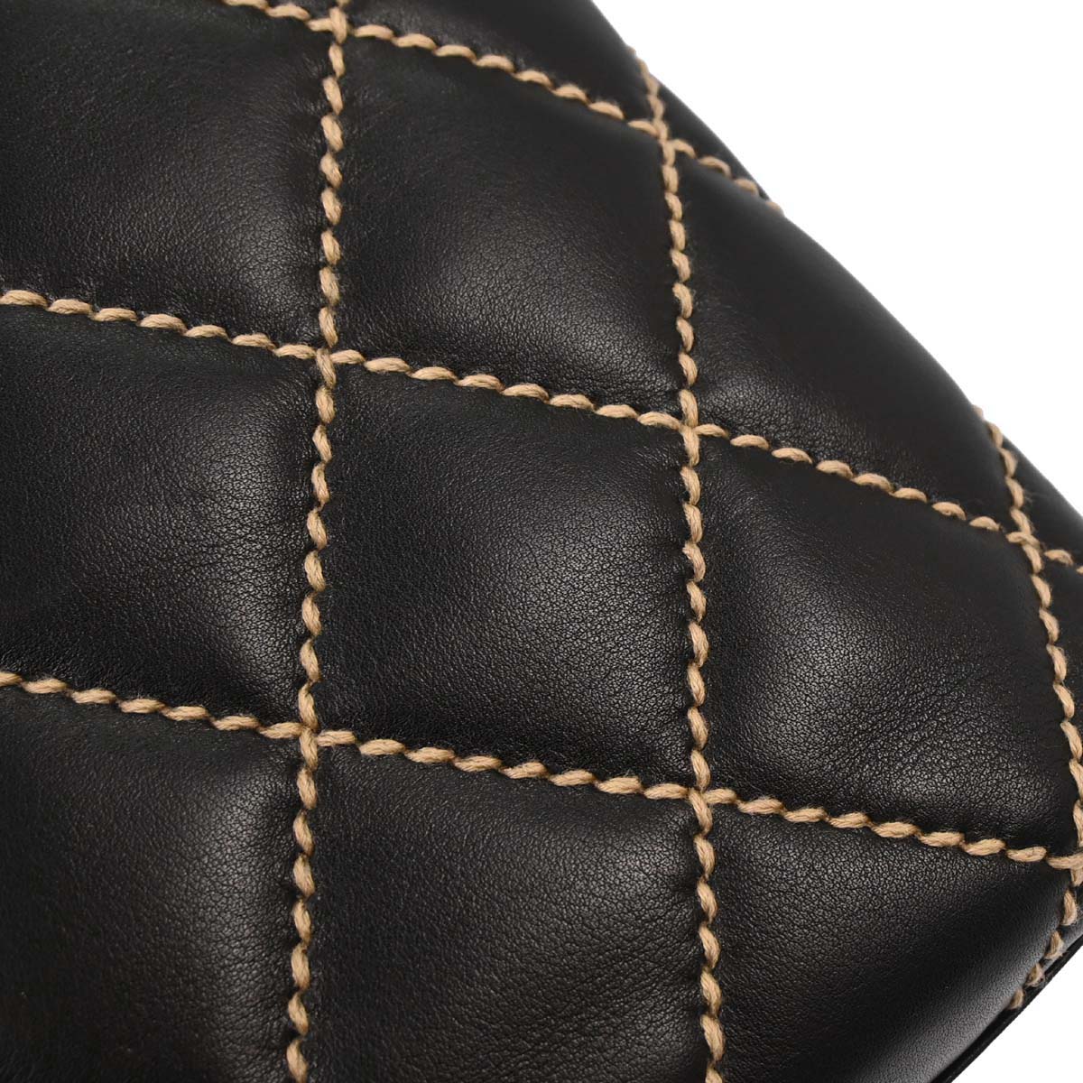Chanel Black Calfskin Wild Stitch Handbag