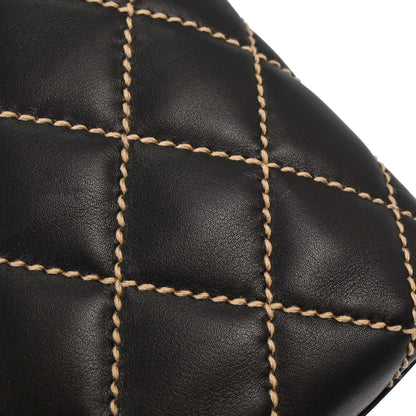 Chanel Black Calfskin Wild Stitch Handbag