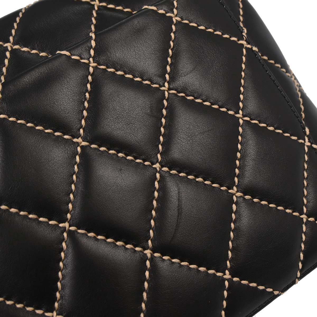 Chanel Black Calfskin Wild Stitch Handbag