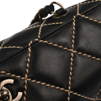 Chanel Black Calfskin Wild Stitch Handbag