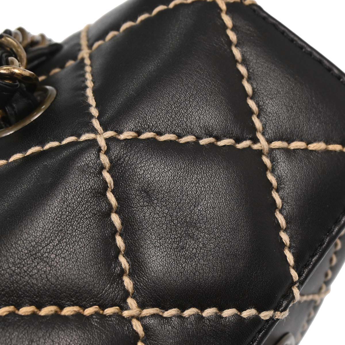 Chanel Black Calfskin Wild Stitch Handbag