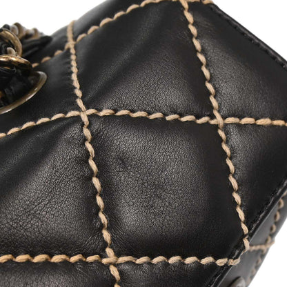 Chanel Black Calfskin Wild Stitch Handbag