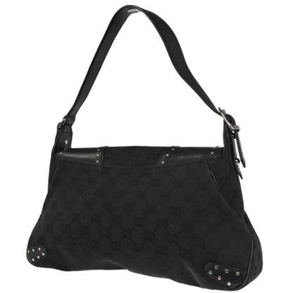 Gucci Black Horsebit GG Handbag