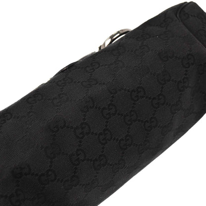 Gucci Black Horsebit GG Handbag