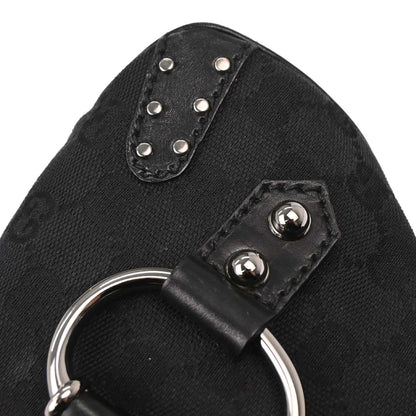 Gucci Black Horsebit GG Handbag