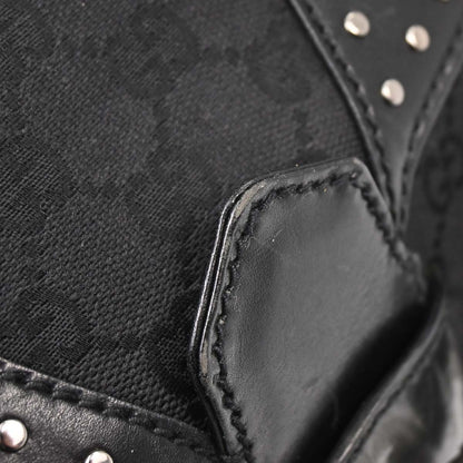 Gucci Black Horsebit GG Handbag