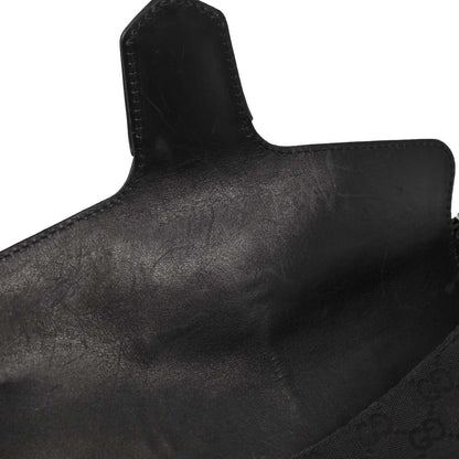 Gucci Black Horsebit GG Handbag