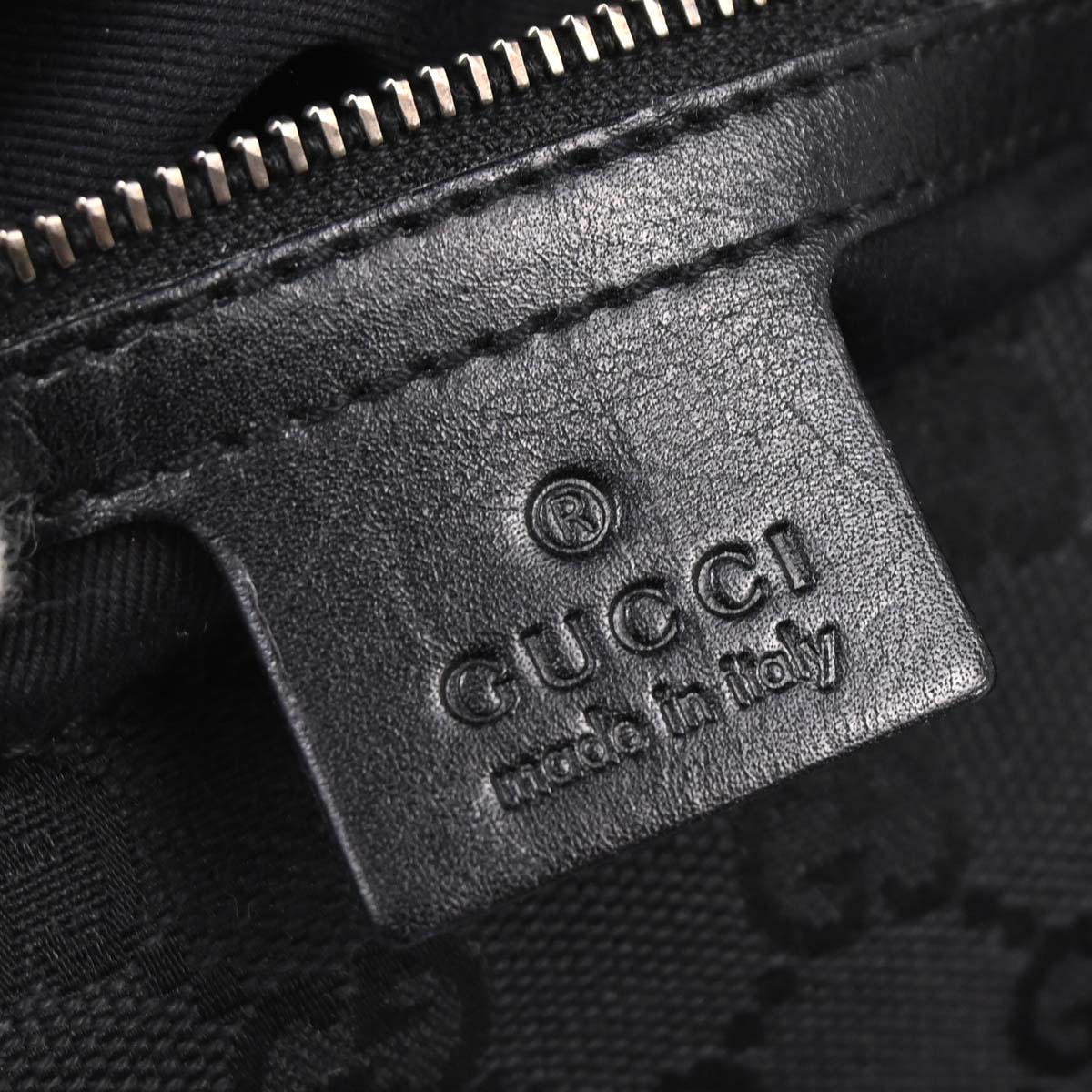 Gucci Black Horsebit GG Handbag