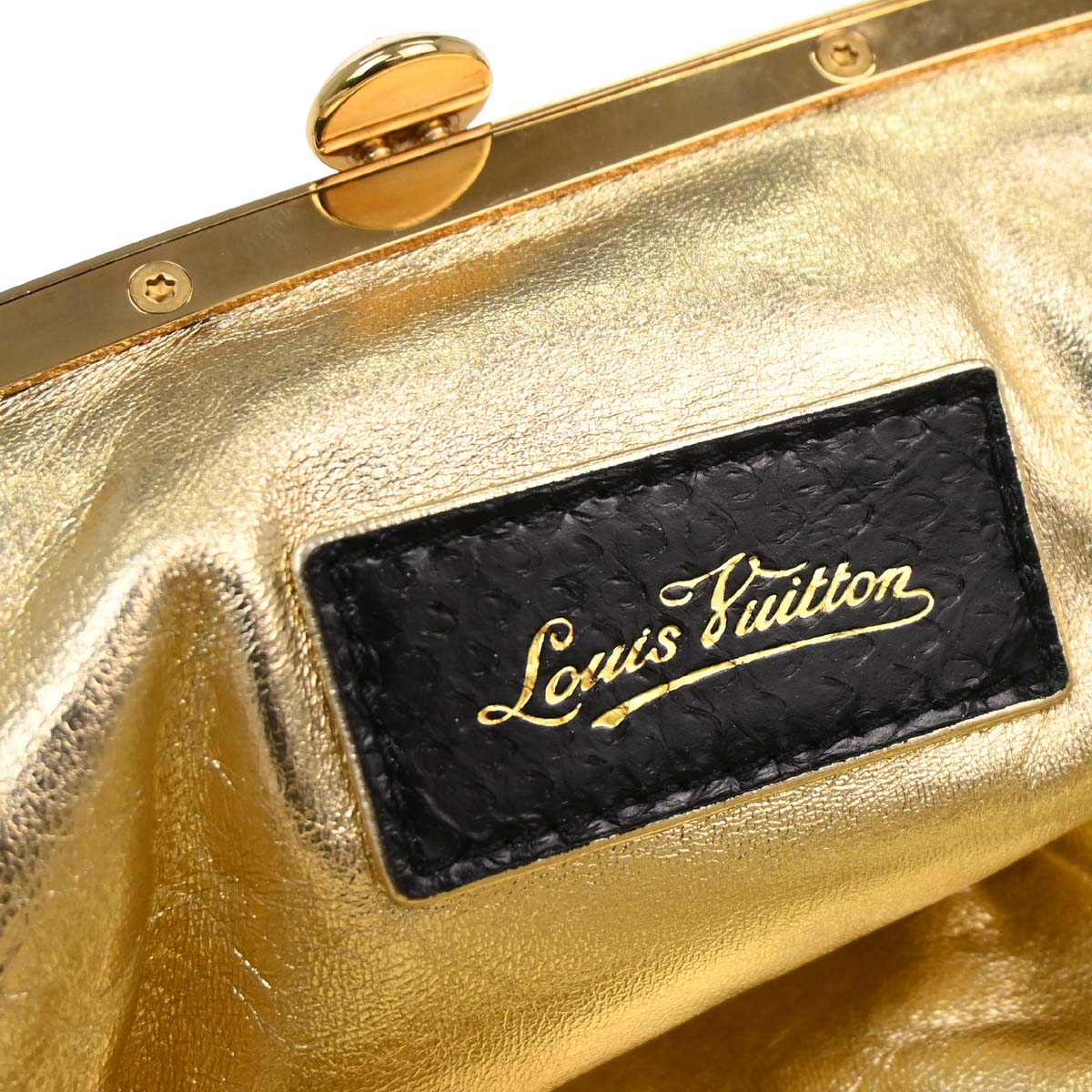 Louis Vuitton * Monogram Satin Python Aumoniere Handbag M92062