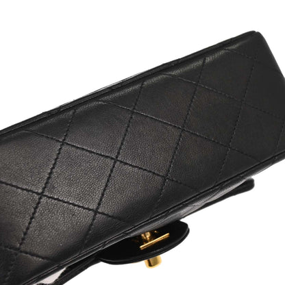 Chanel Black Lambskin Mini Classic Square Flap Shoulder Bag 17